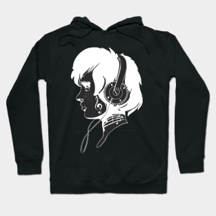 Girl with headphones Hoodie